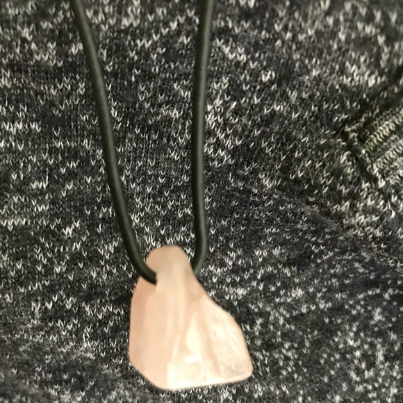 Pale PINK STONE Adjustable Cord NECKLACE - Picture 5 of 5